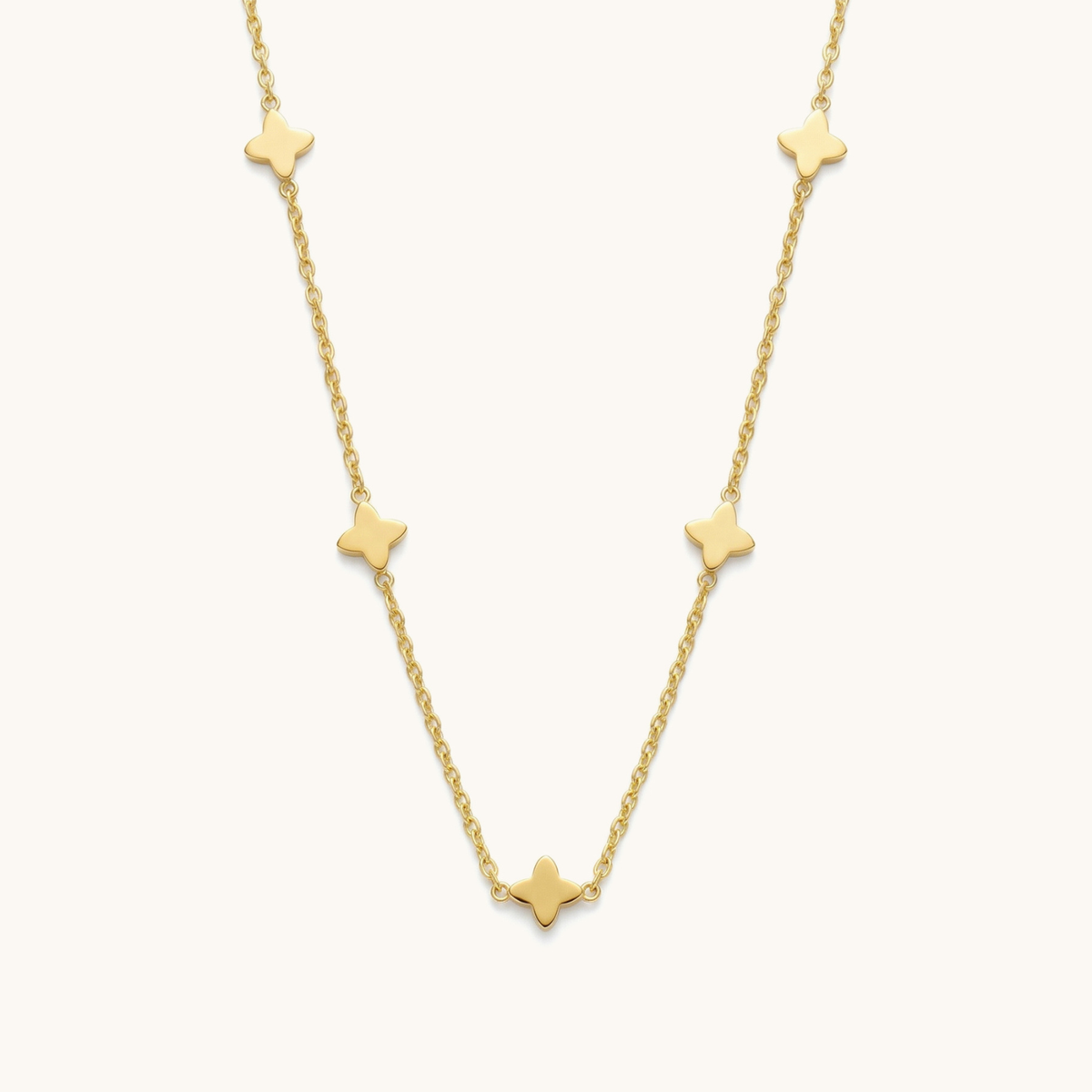 Astral Clover Necklace - 18k Gold Plated image 1