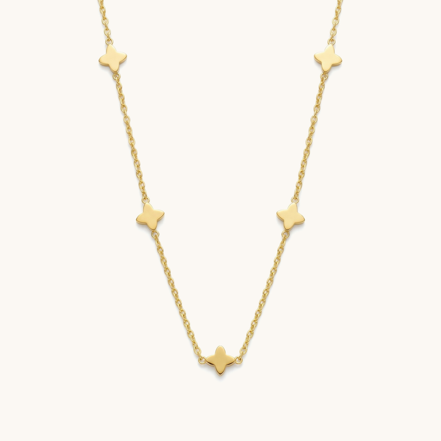 Astral Clover Necklace - 18k Gold Plated image 1