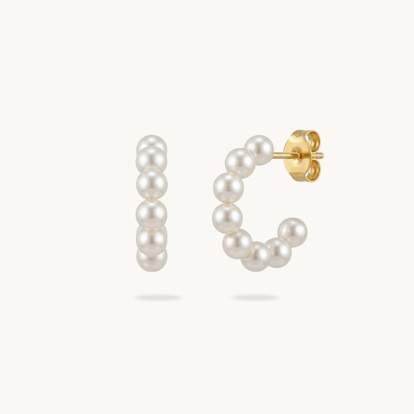 Oyster Hoops - 18k Gold Plated