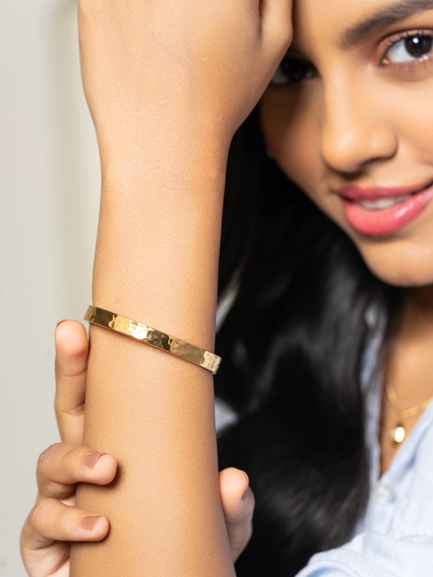 Hammered Cuff - 18K Gold Plated
