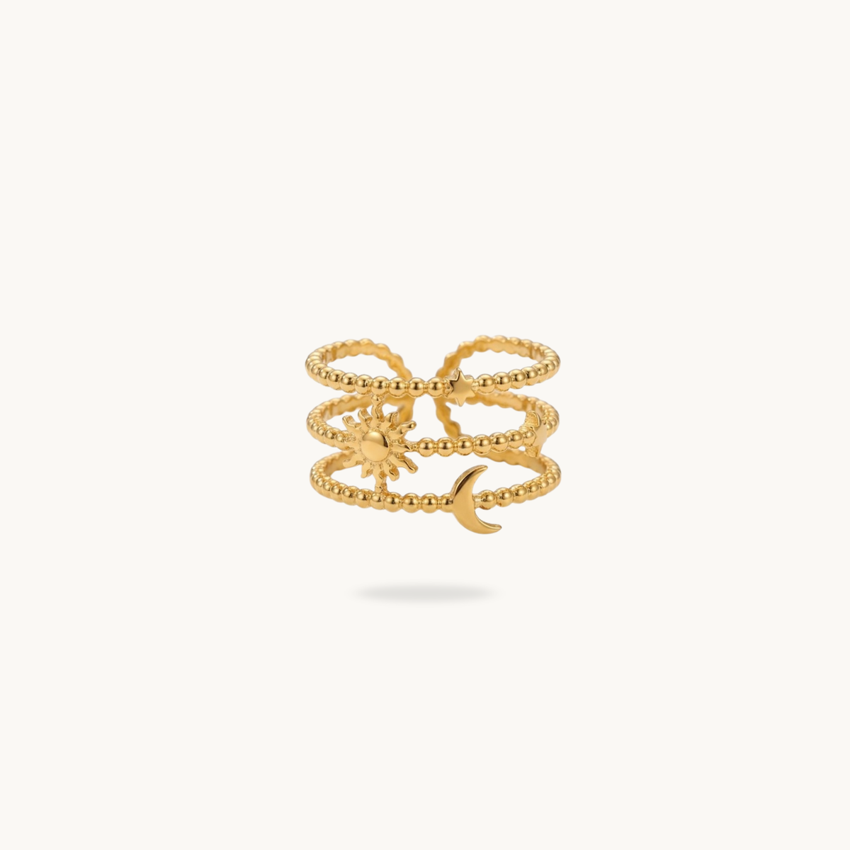 Star Knight Ring - 18K Gold Plated image 1