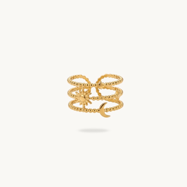 Star Knight Ring - 18K Gold Plated