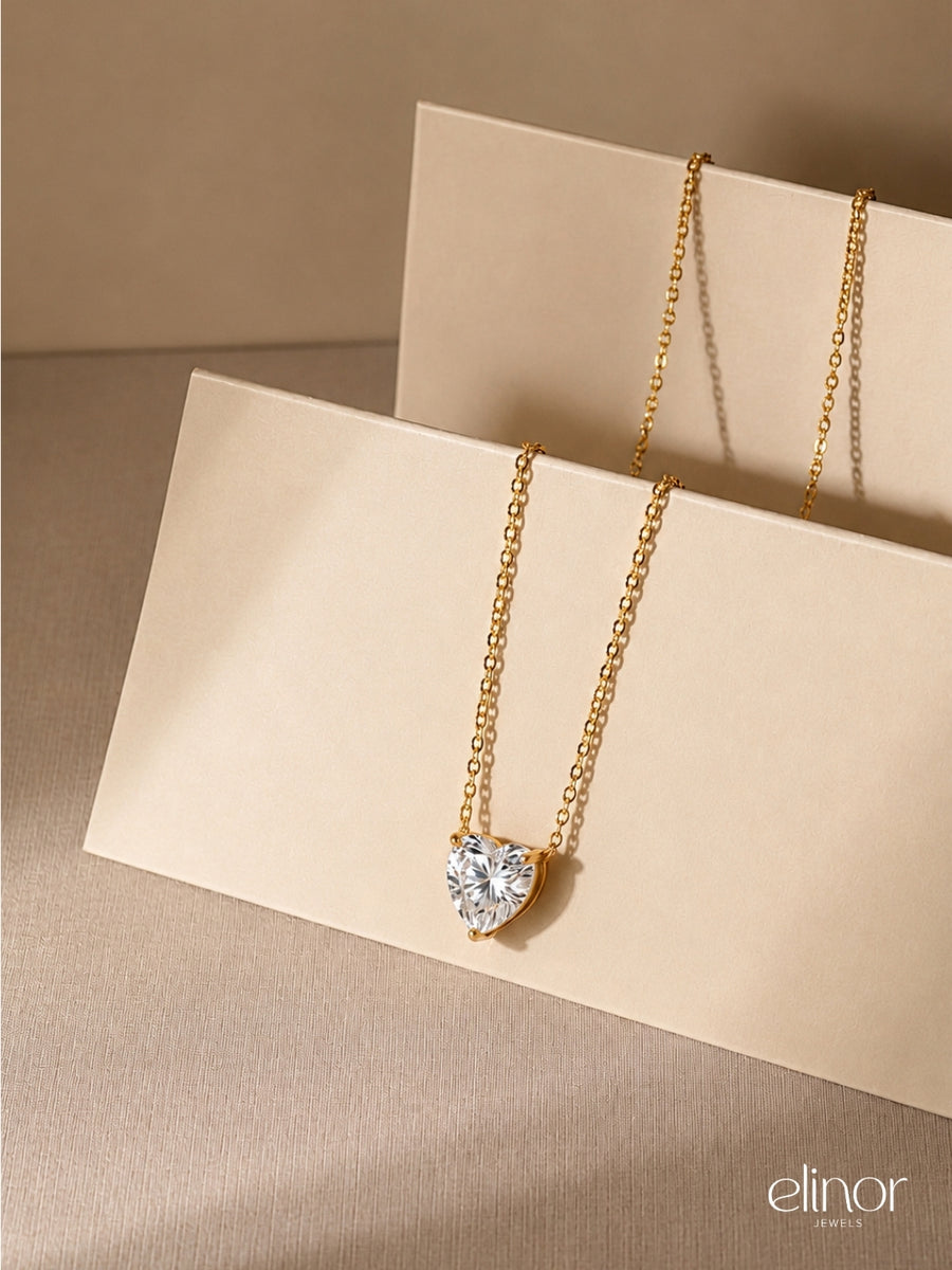 Love Diamond Necklace - 18k Gold Plated image 5