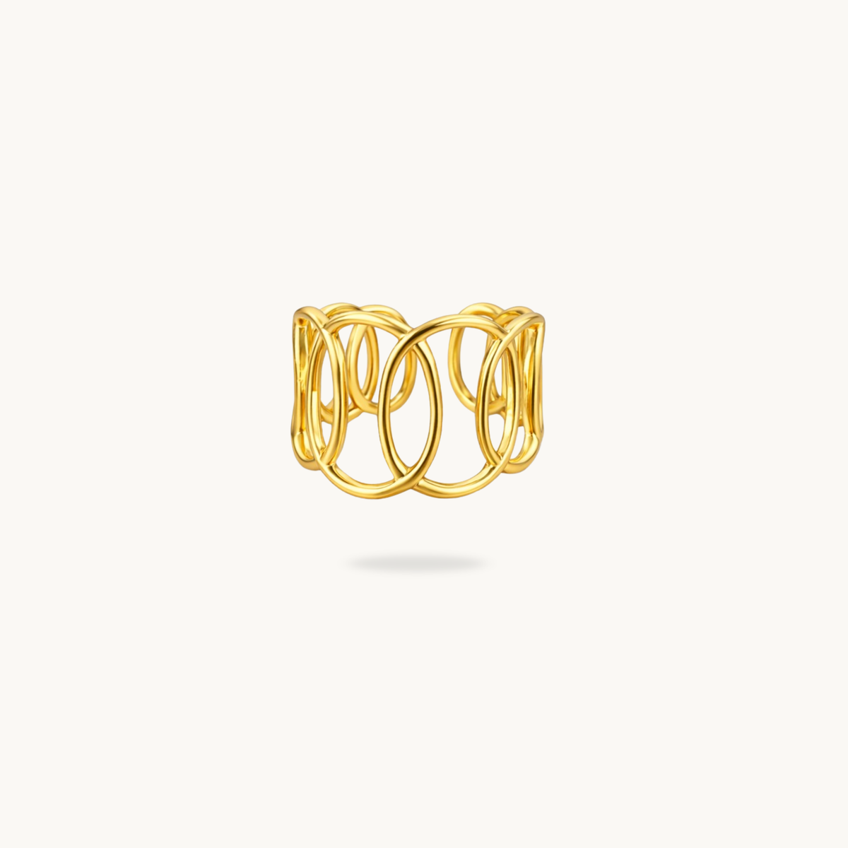 Void Loop Ring - 18K Gold Plated image 1