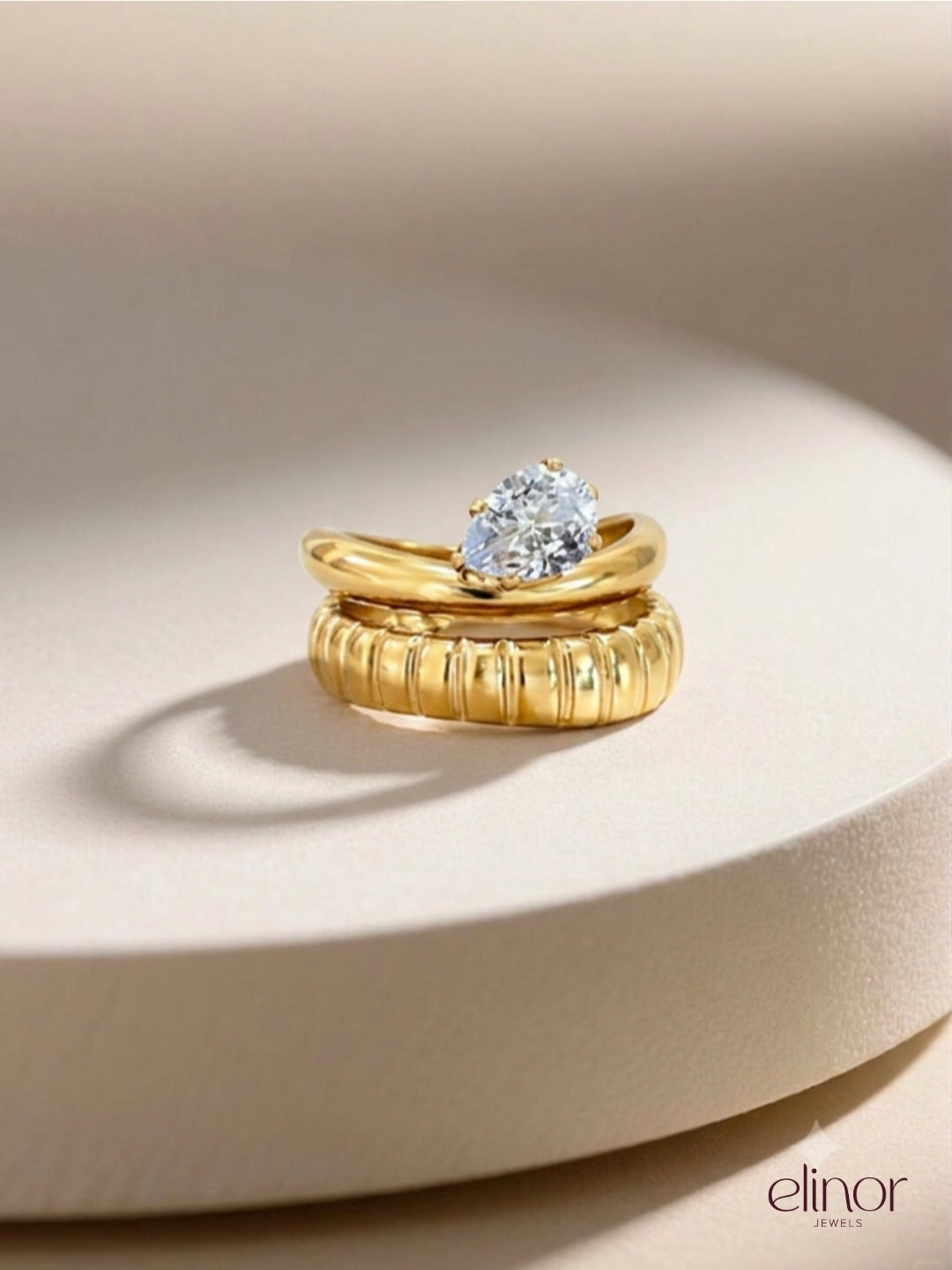 Teardrop Ring - 18K Gold Plated