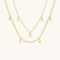 Starlace Layered Necklace-18K Gold Plated