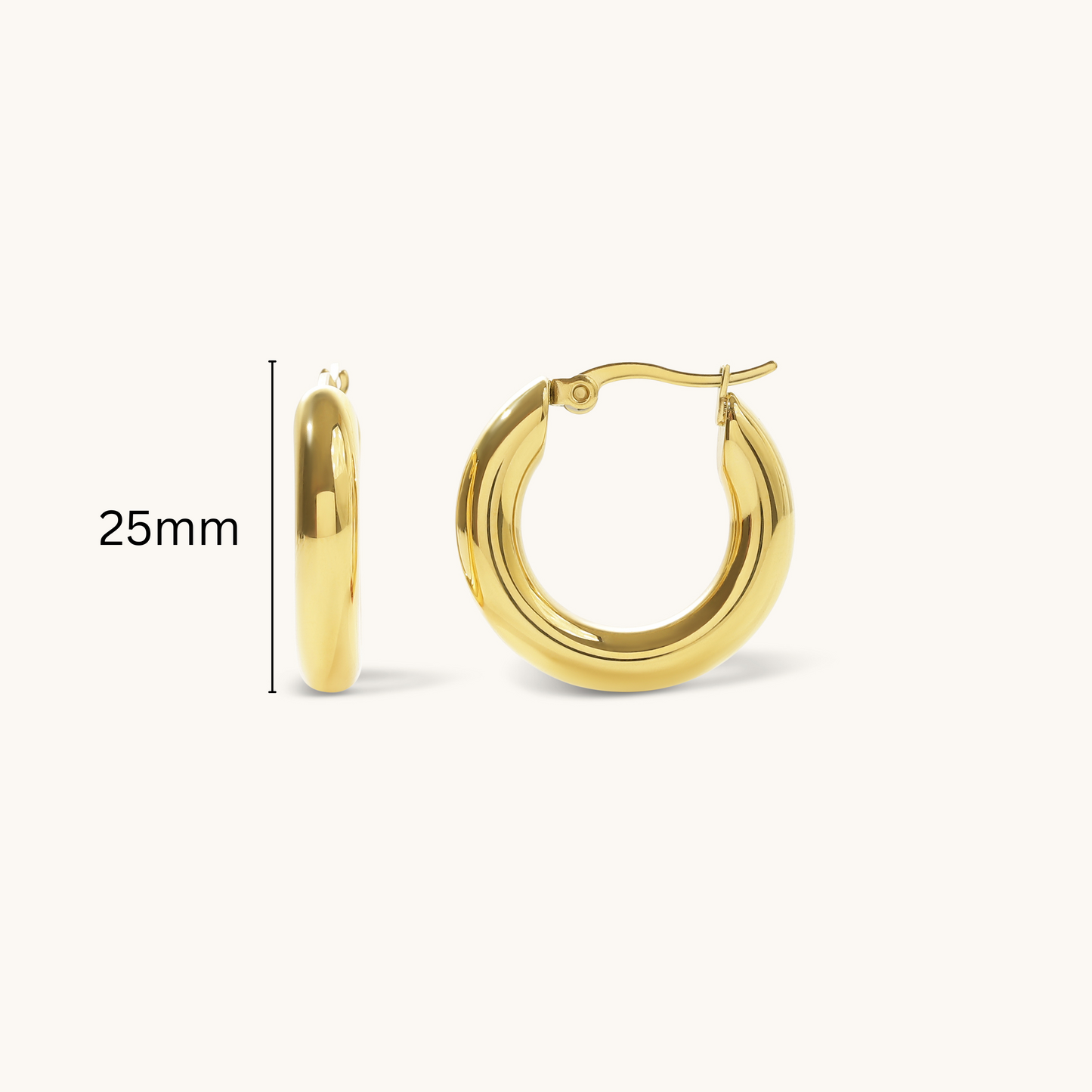 Celine Hoops Medium - 18K Gold Plated