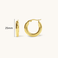 Celine Hoops Medium - 18K Gold Plated