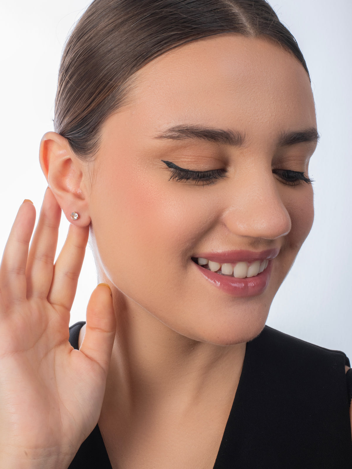 2mm Diamond Studs- 18K Gold Plated image 9