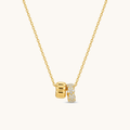 Twin spark necklace-18K Gold Plated