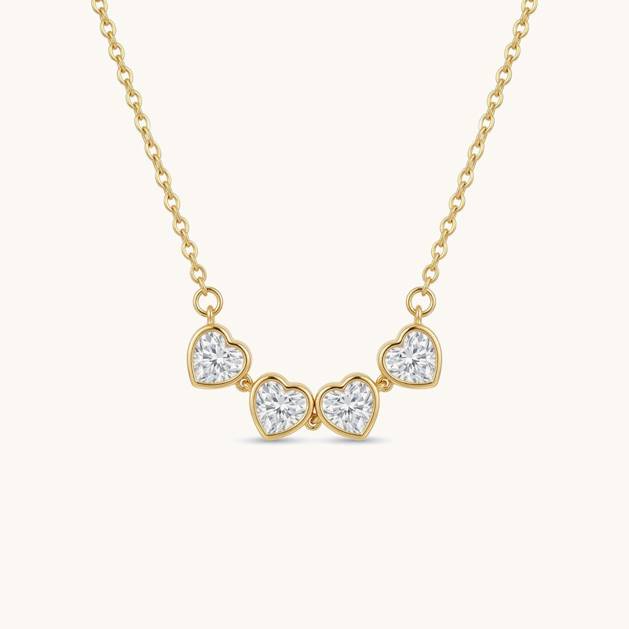 Crystal Clover 2-in-1 Magnetic Necklace - 18k Gold Plated image 2