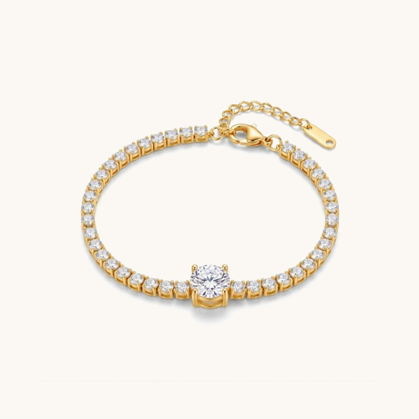 Pure-line Tennis Bracelet -18K Gold Plated