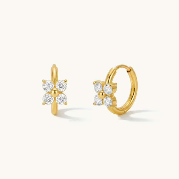 Juniper Huggies  - 18K Gold Plated