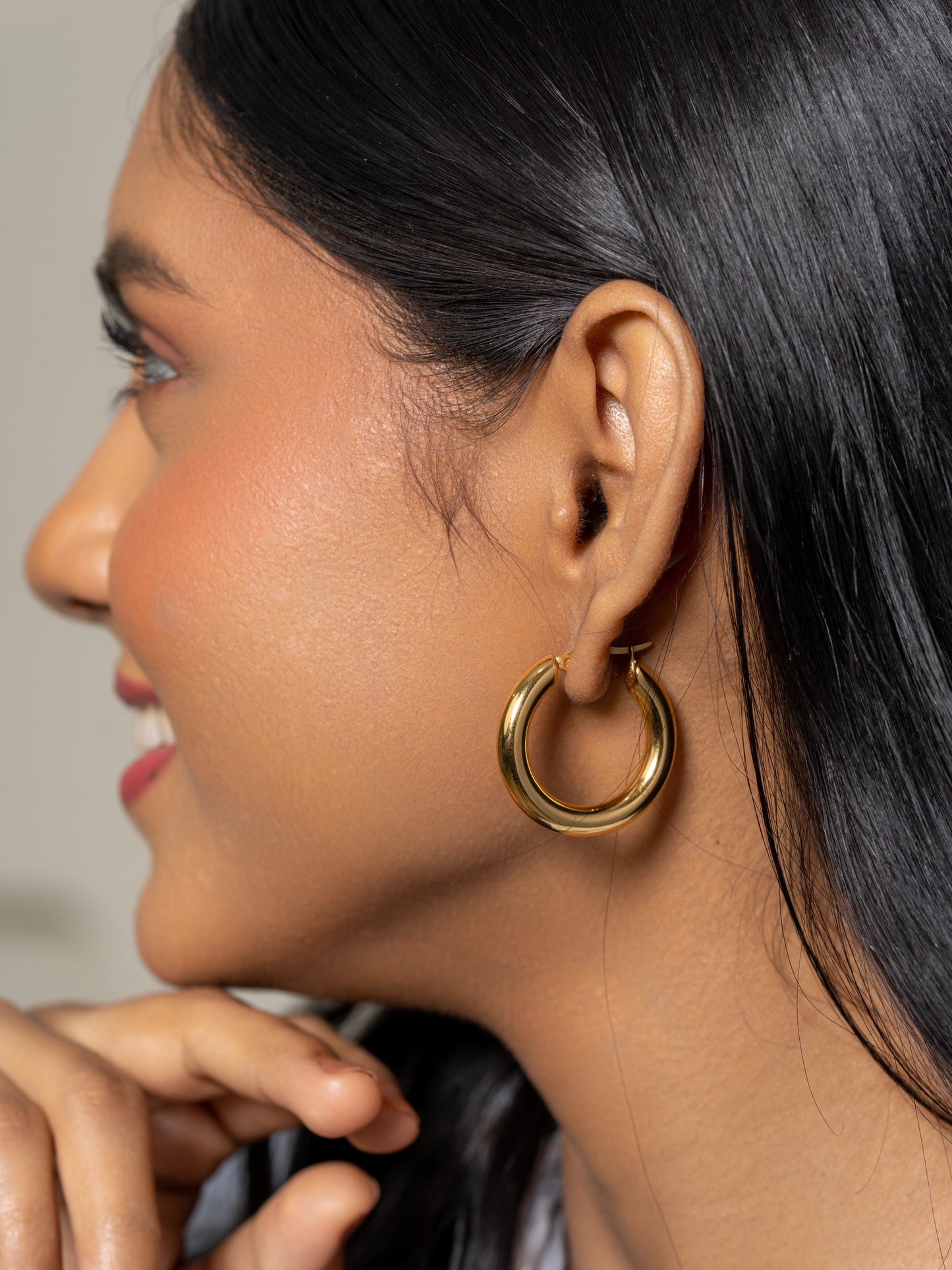Celine Hoops Large - 18K Gold Plated