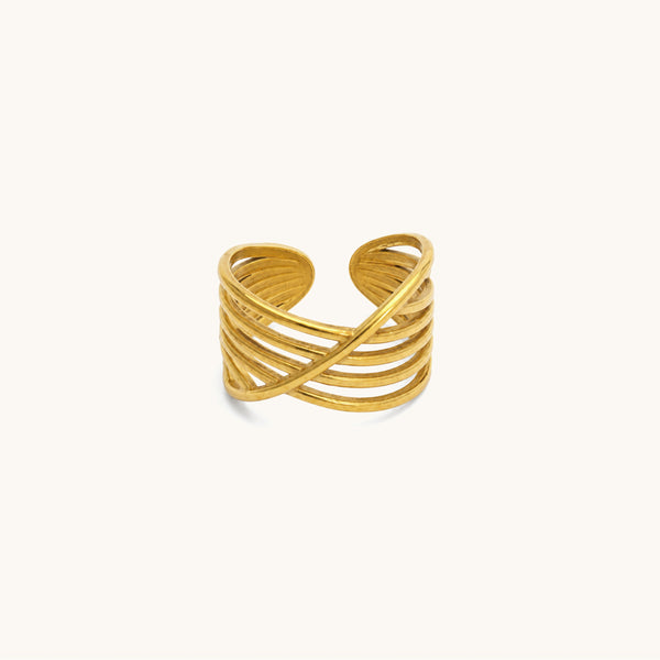 Weave Ring – 18K Gold Plated