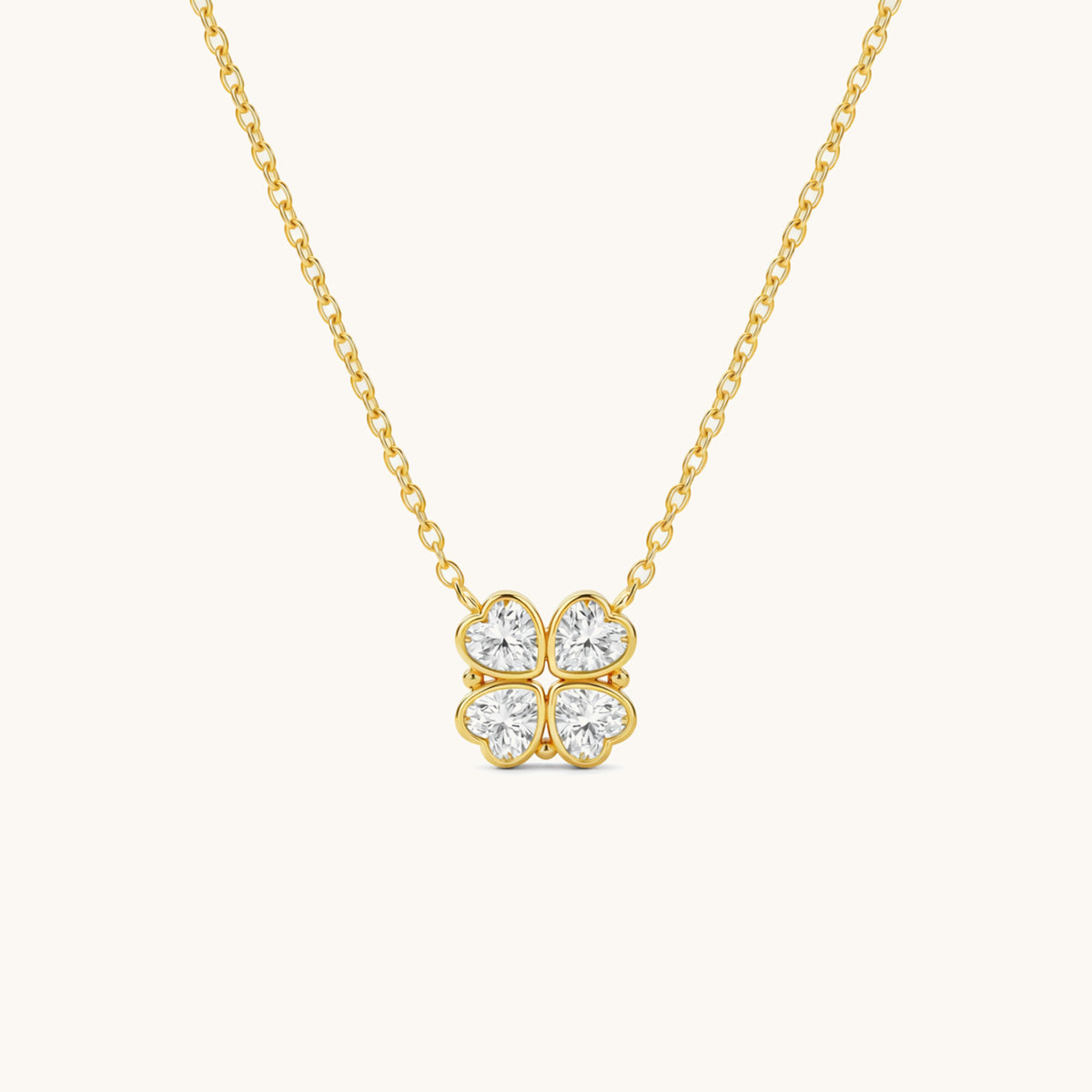 Crystal Clover 2-in-1 Magnetic Necklace - 18k Gold Plated image 1