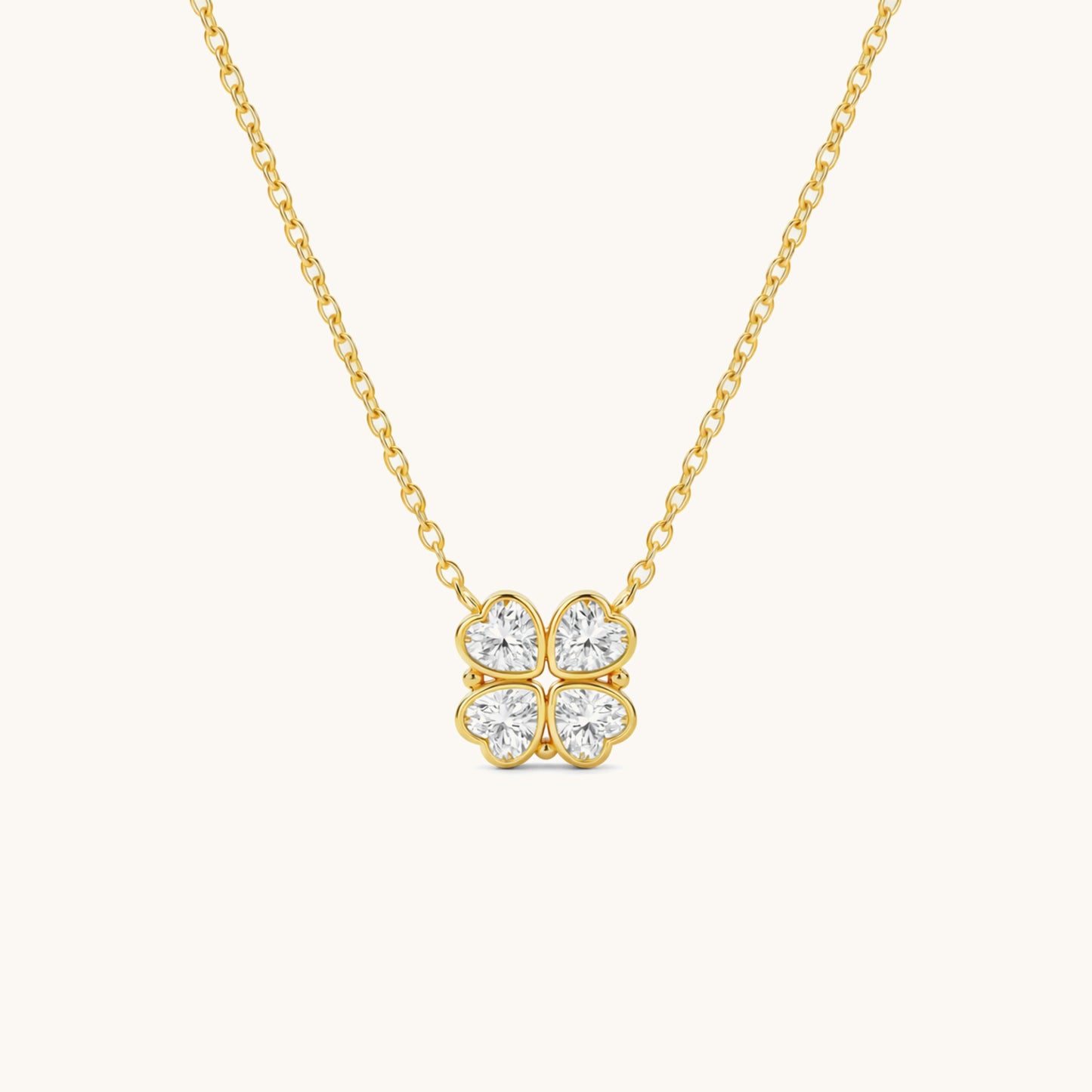Crystal Clover 2-in-1 Magnetic Necklace - 18k Gold Plated