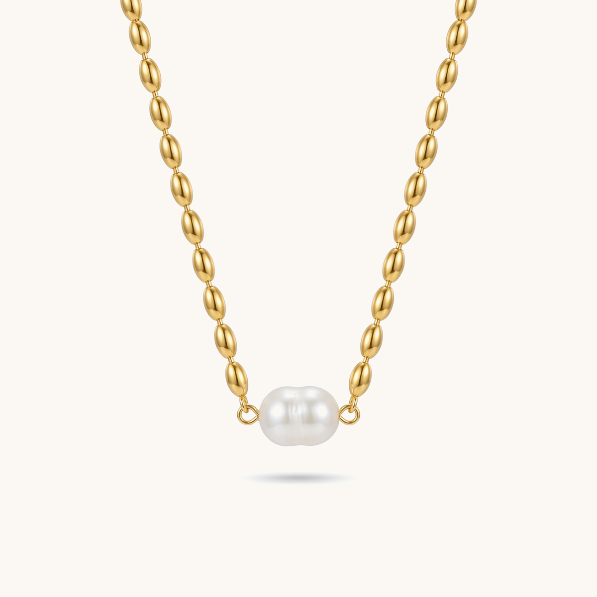 Pearl Core Necklace-18K Gold Plated image 1