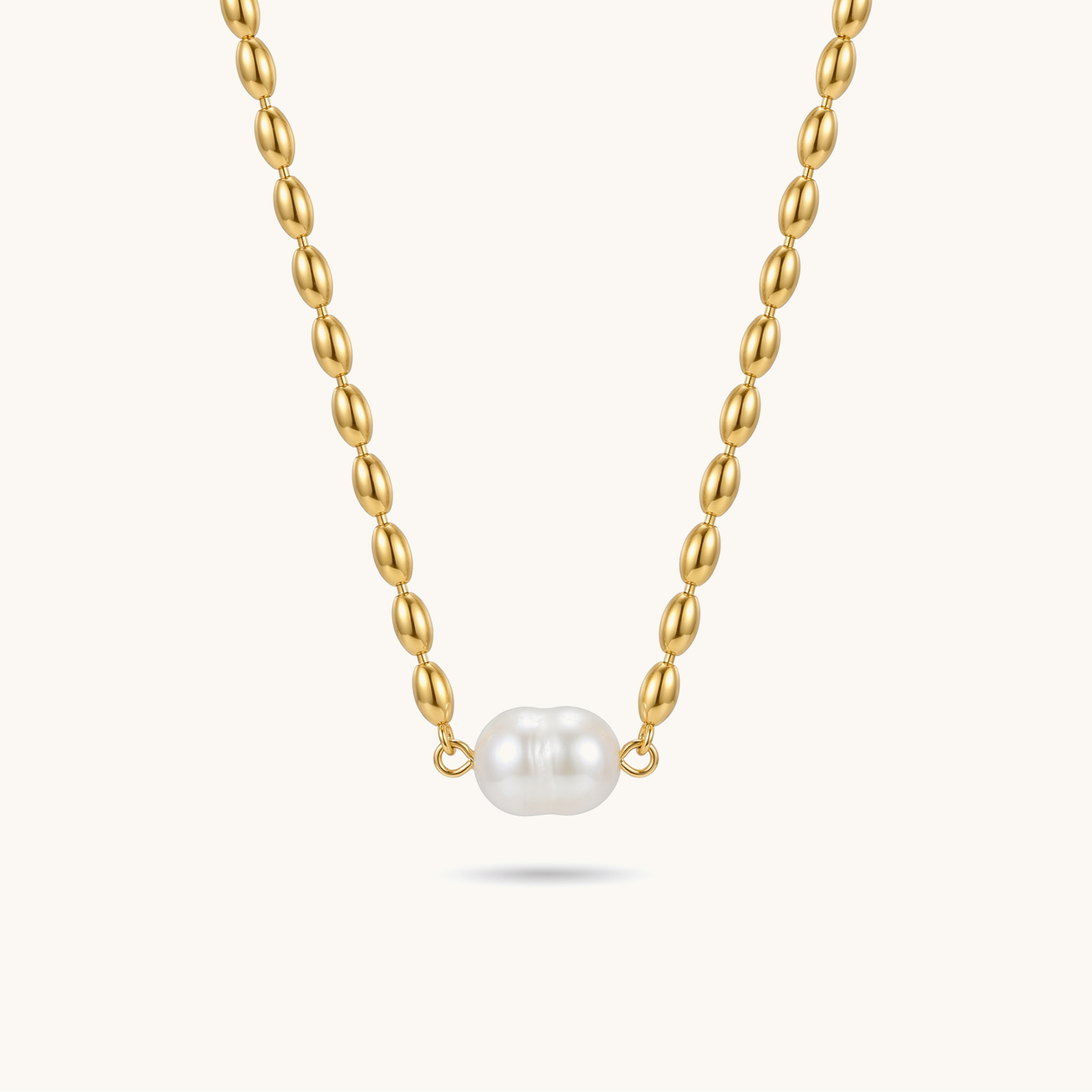 Pearl Core Necklace-18K Gold Plated
