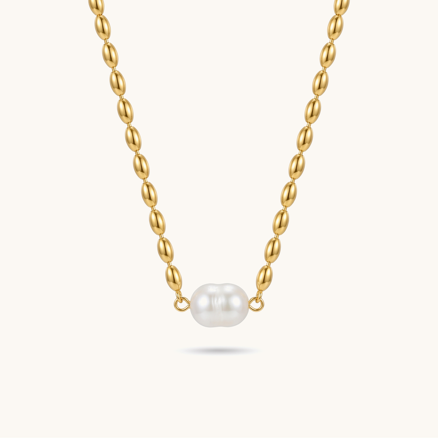 Pearl Core Necklace-18K Gold Plated image 1