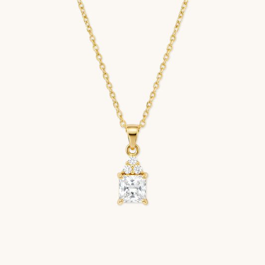 Daylight Solitaire Necklace - 18k Gold Plated