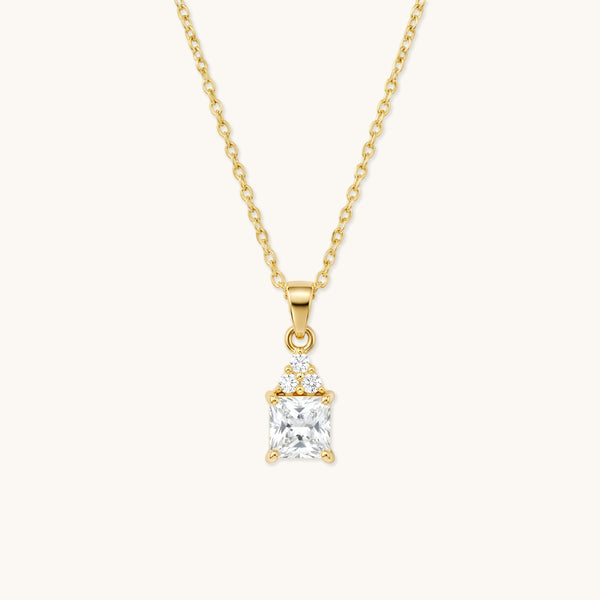 Daylight Solitaire Necklace - 18k Gold Plated