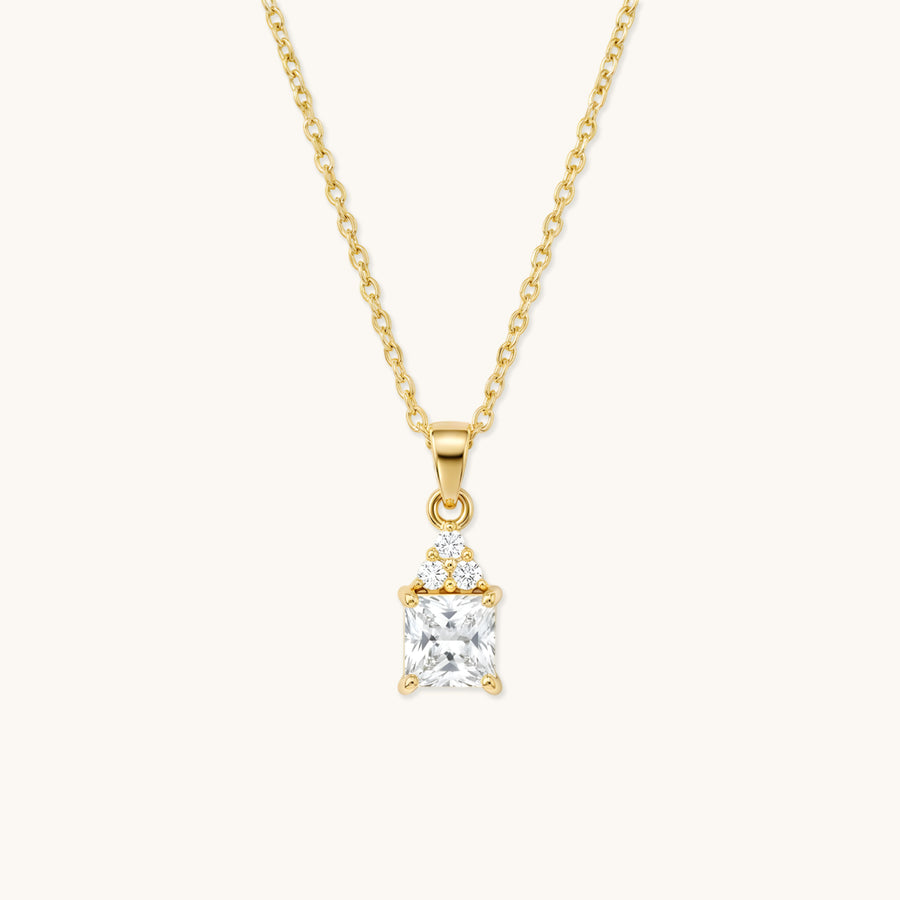 Daylight Solitaire Necklace - 18k Gold Plated image 1