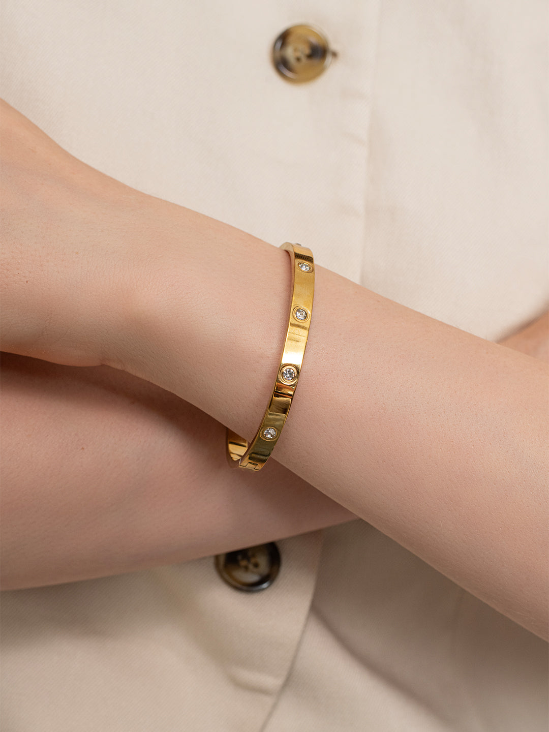 Glowline Cuff – 18K Gold Plated image 3