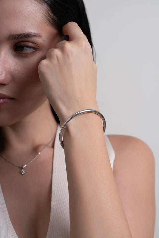 Classic Silver 5mm Bangle - Silver Edition