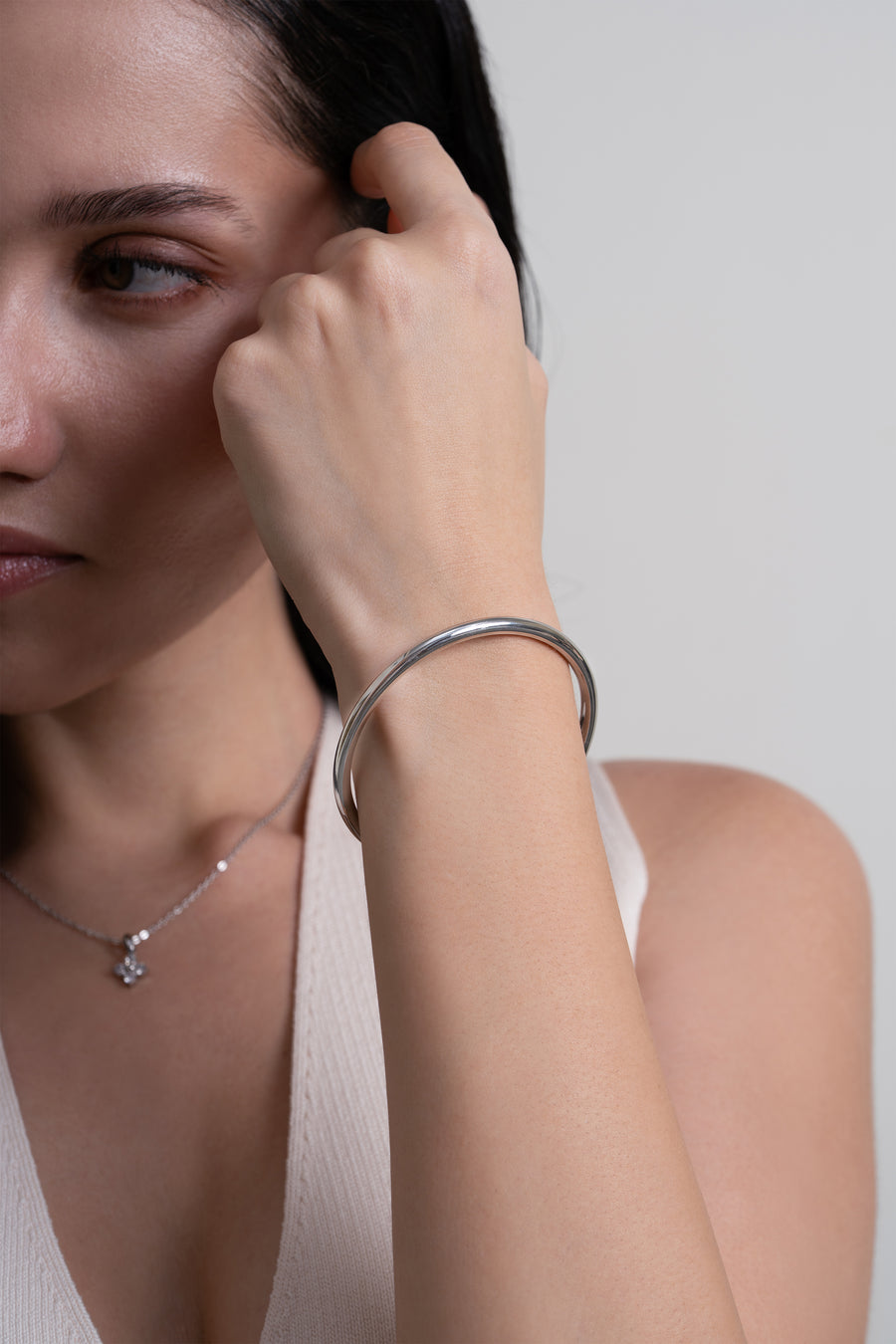 Classic Silver 5mm Bangle - Silver Edition image 1