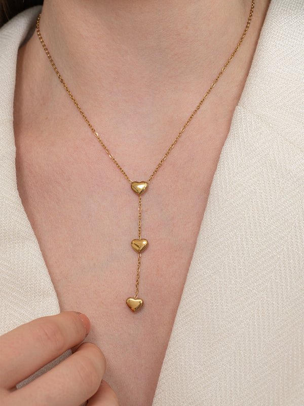 Triple Love Necklace - 18k Gold Plated