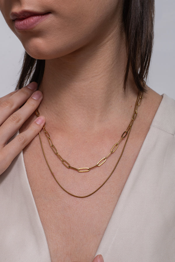 Verona Layered Necklace - 18K Gold Plated