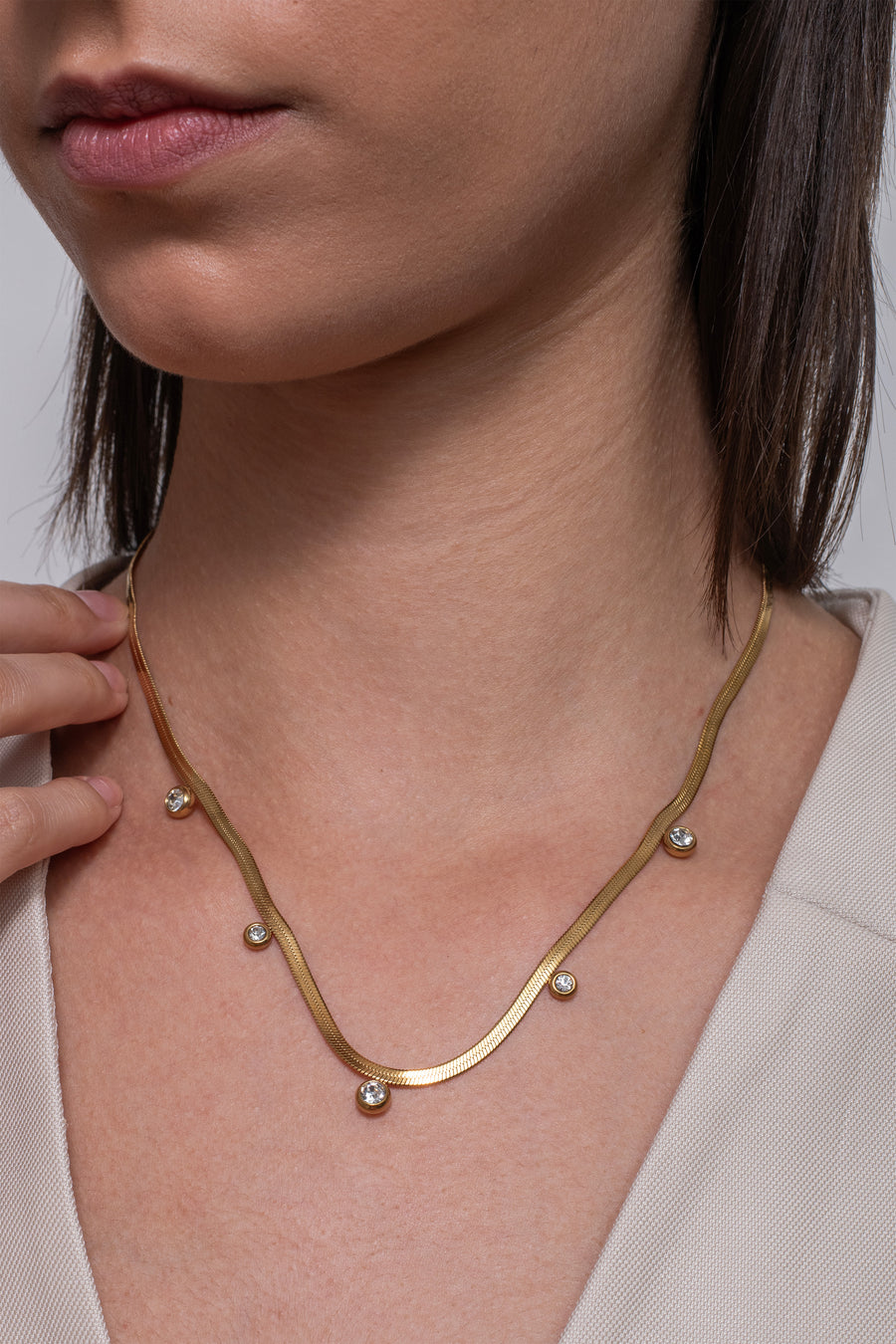 Spark Dot Necklace - 18K Gold Plated image 2