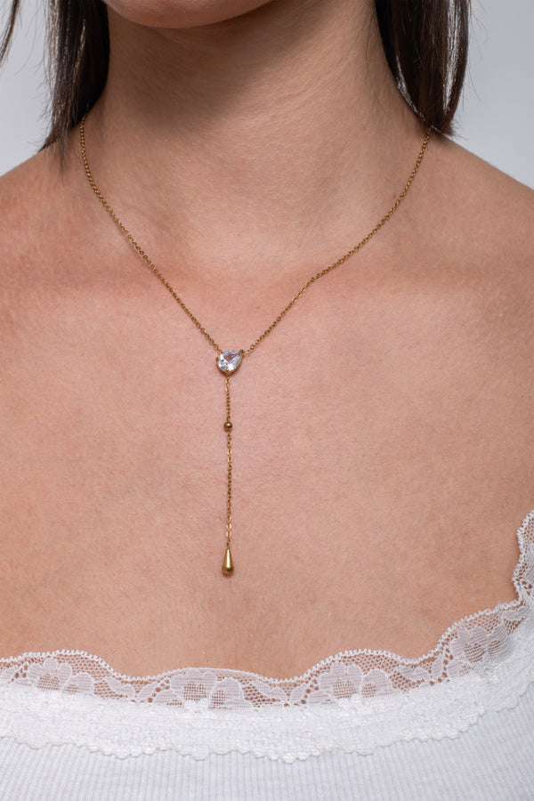Pear Drop Necklace - 18K Gold Plated