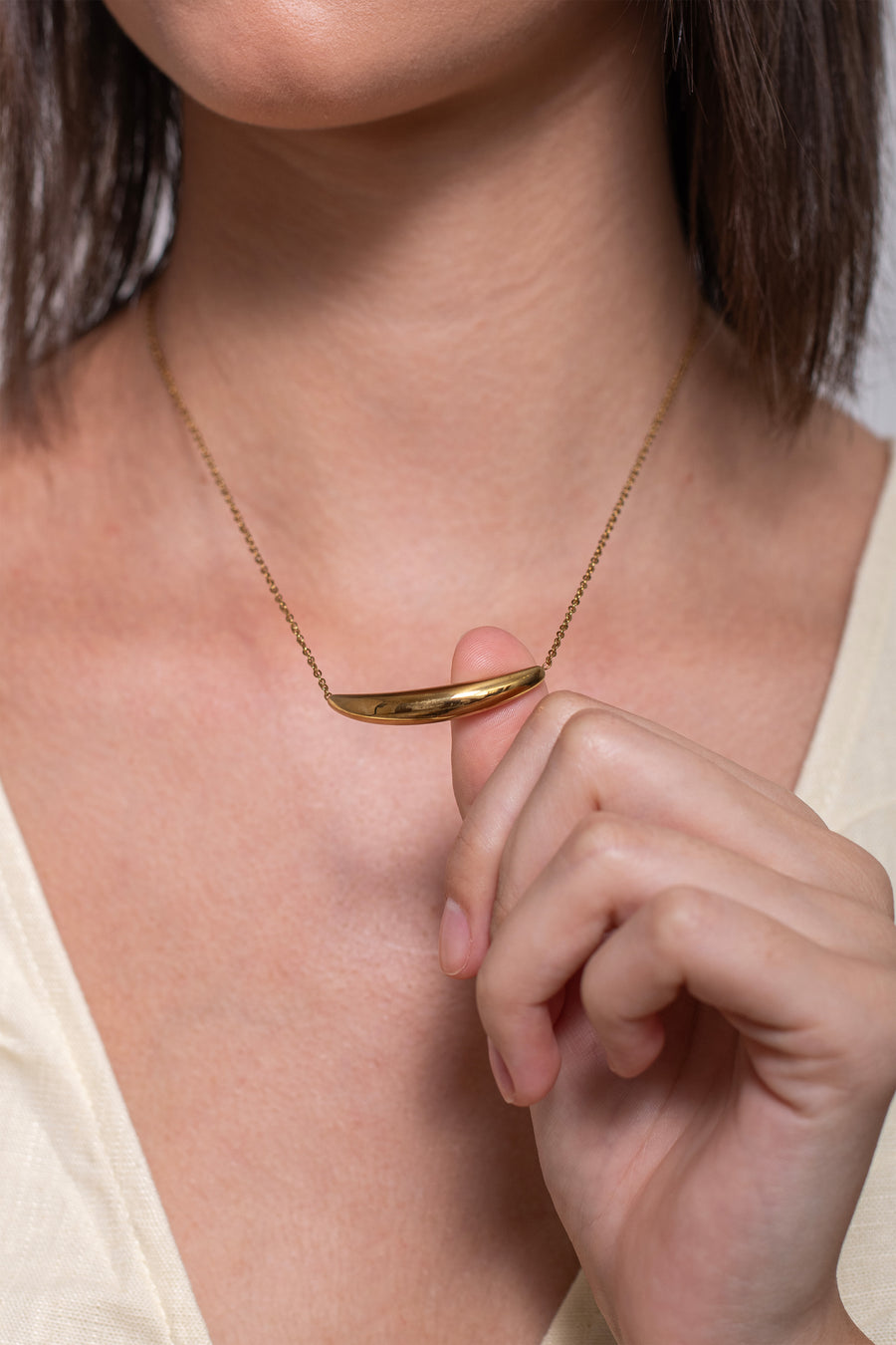 Crescent Necklace - 18K Gold Plated image 3