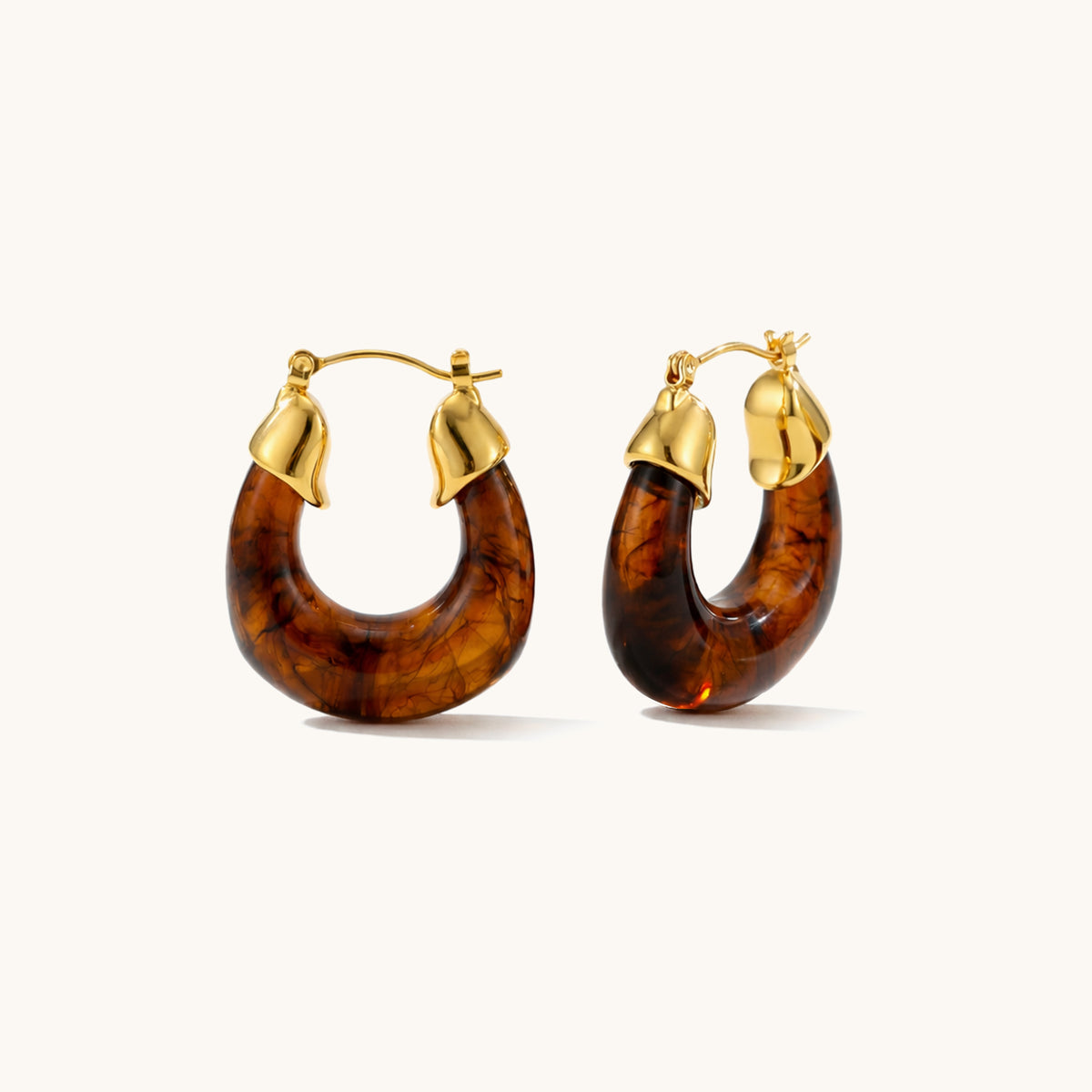 Sienna Hoops - 18K Gold Plated image 1