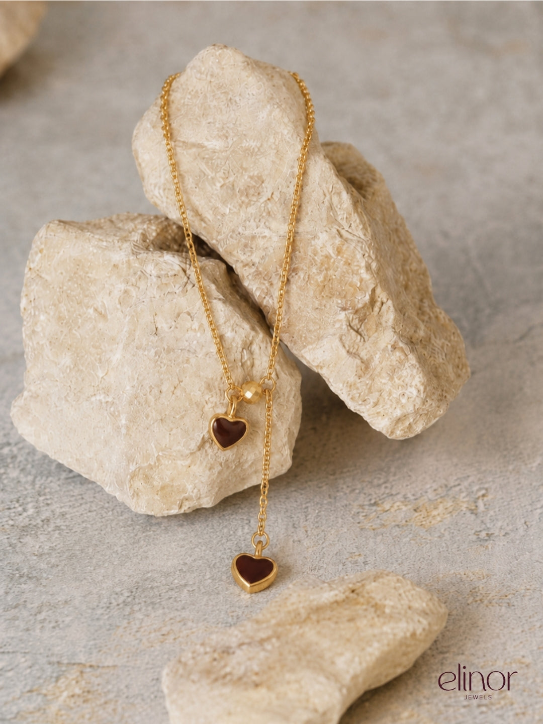 Dusk Heart Necklace - 18k Gold Plated image 4
