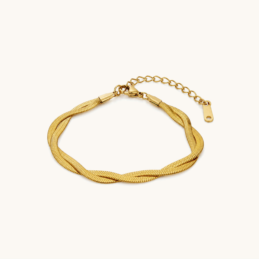 Golden Twist Bracelet - 18K Gold Plated image 1