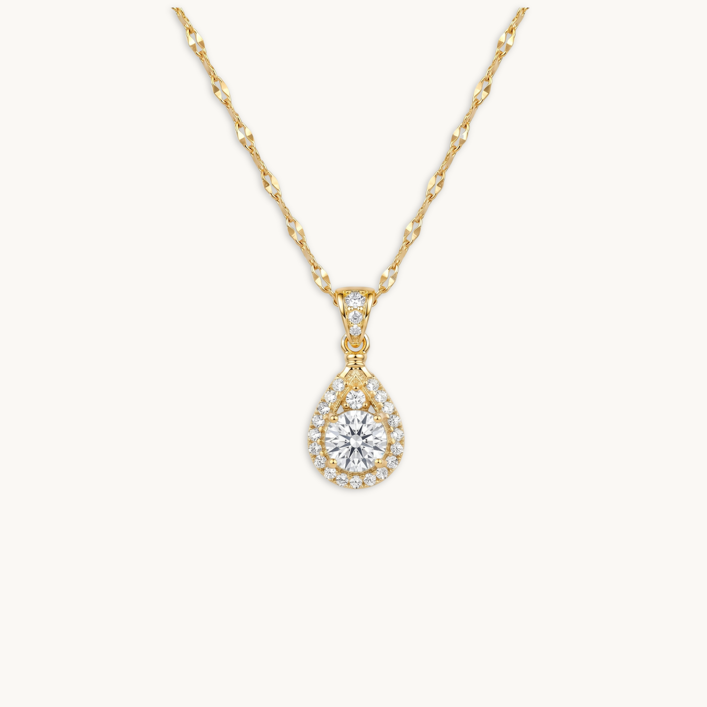 Aurora White Necklace – 18K Gold Plated