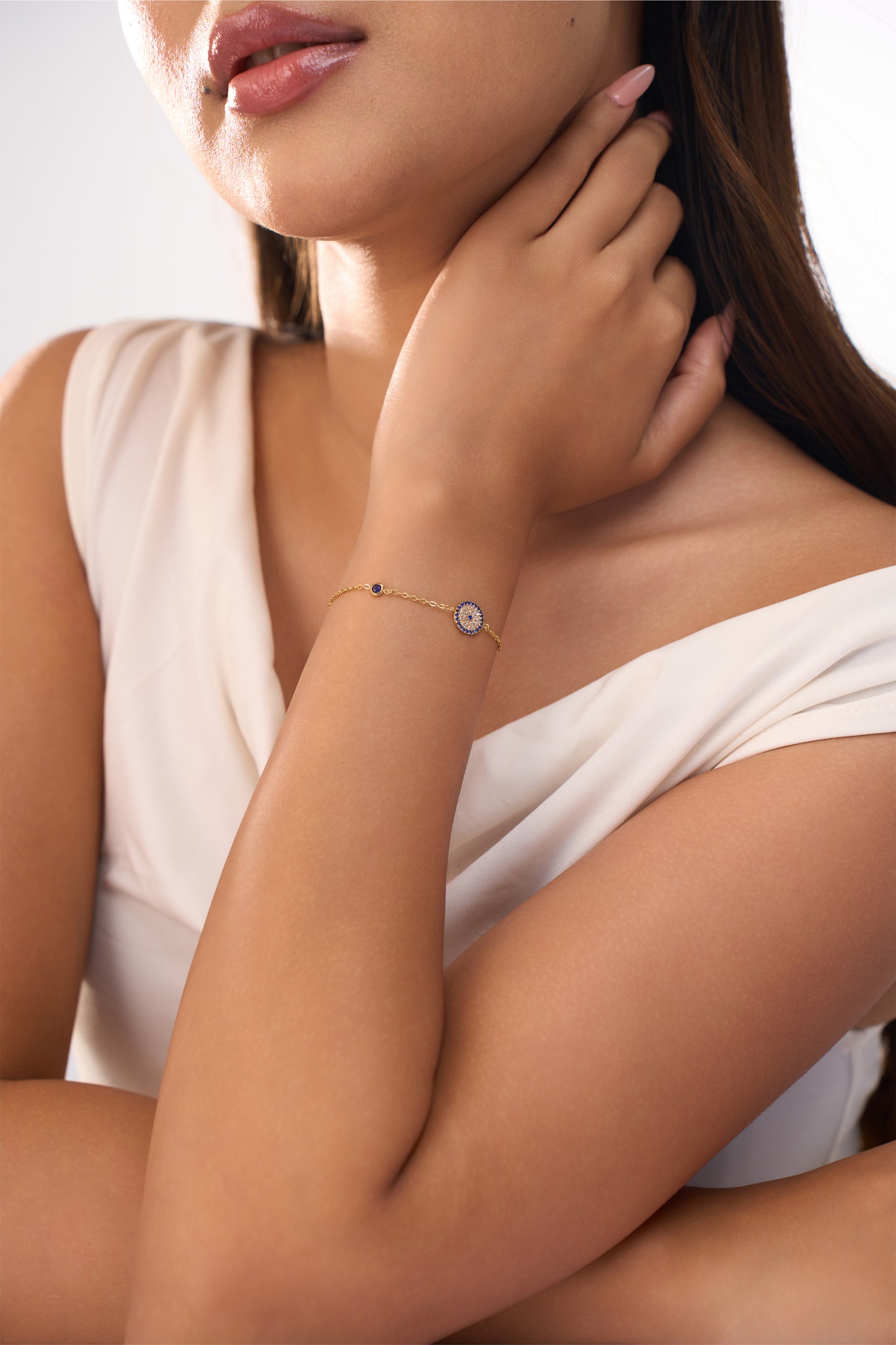 Nazar Evil Eye Bracelet - 18k Gold Plated