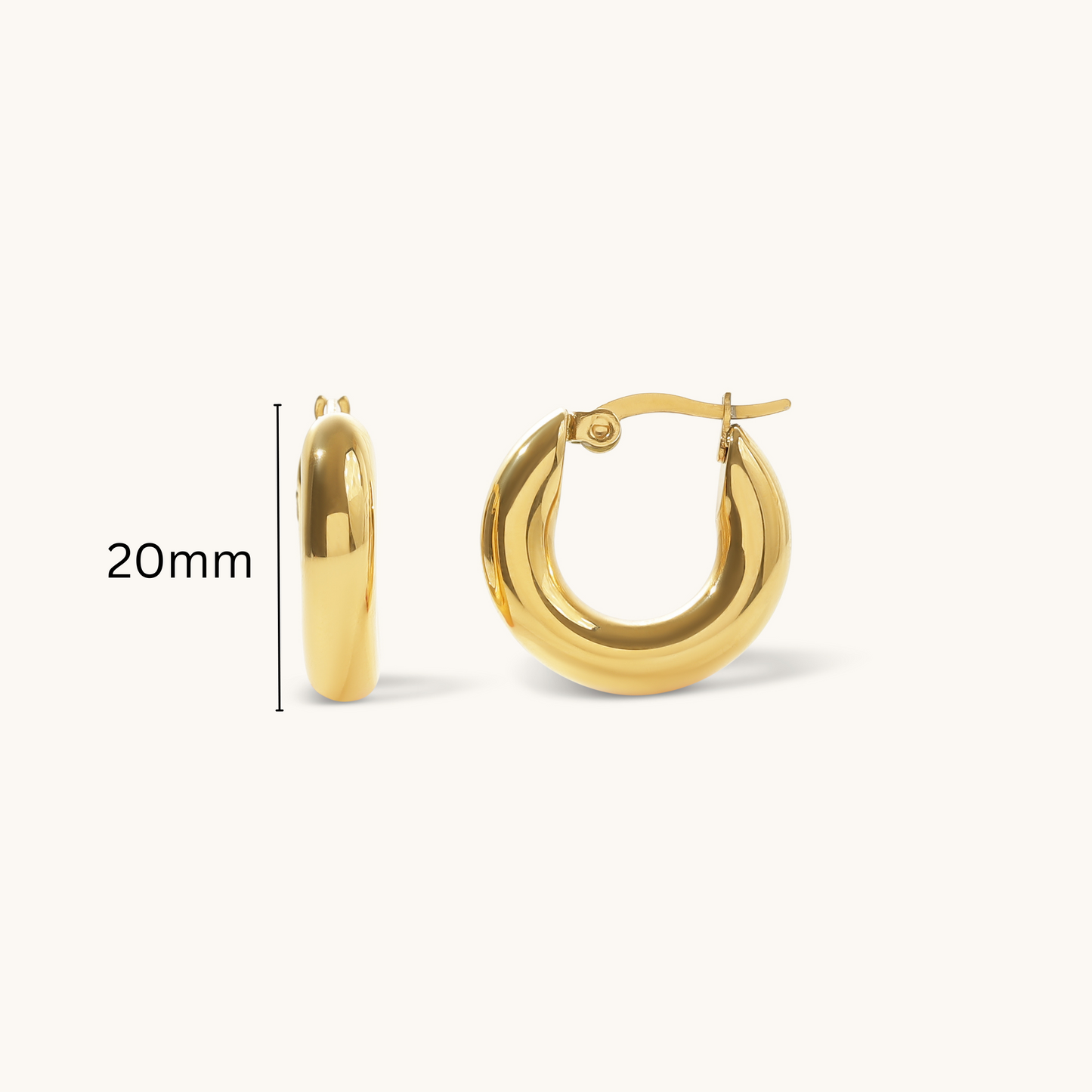 Celine Hoops Small - 18K Gold Plated