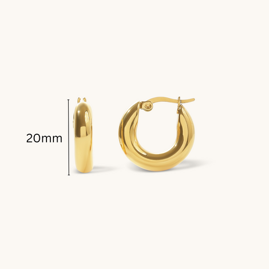 Celine Hoops Small - 18K Gold Plated