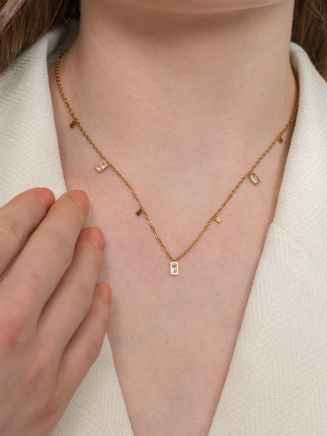 Deco Glaze Necklace - 18k Gold Plated
