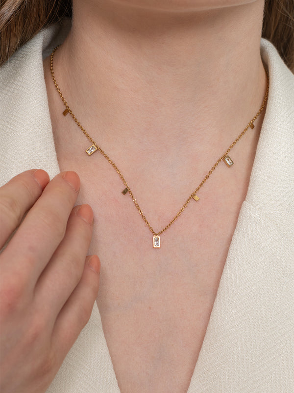 Deco Glaze Necklace - 18k Gold Plated