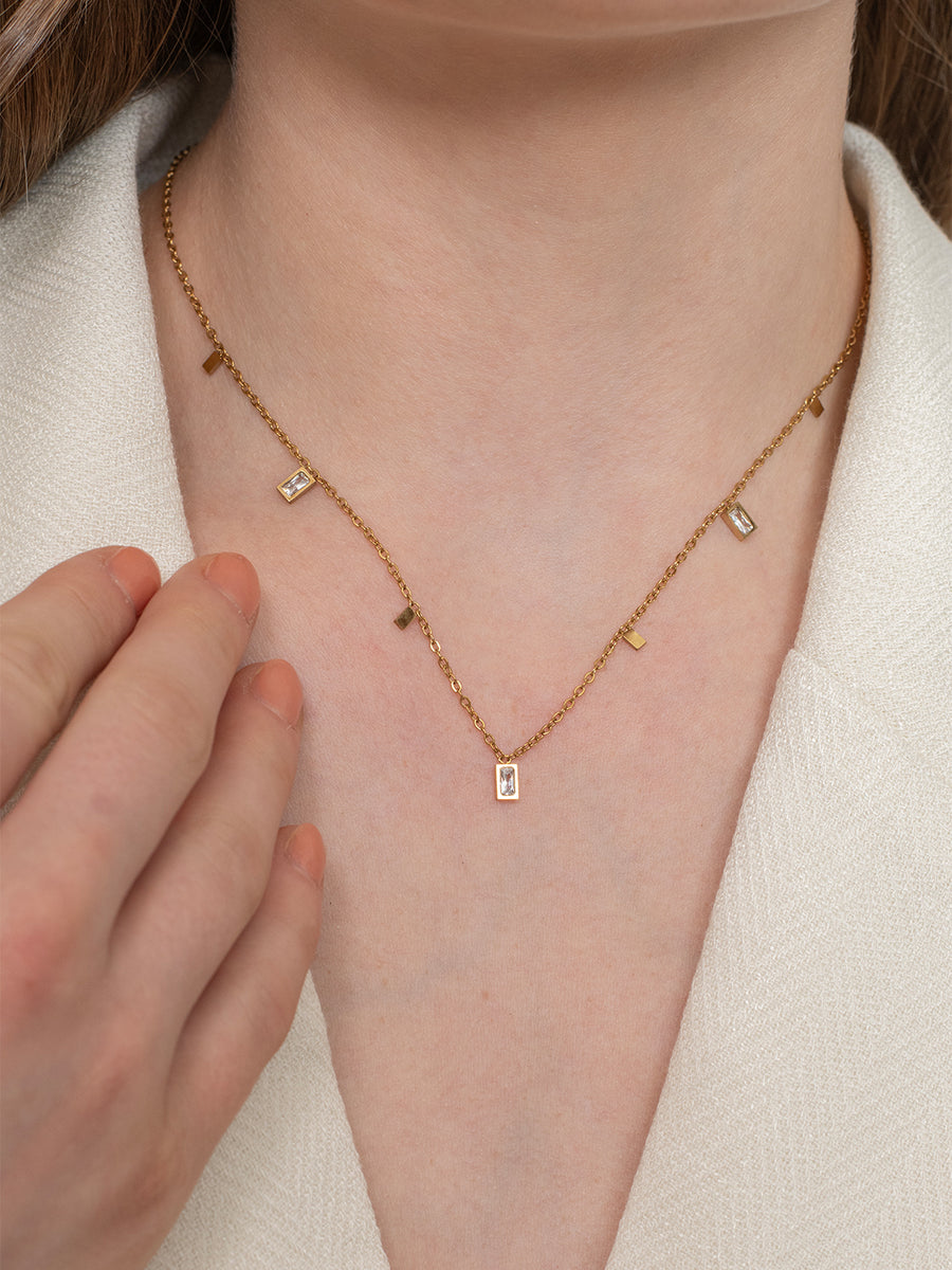 Deco Glaze Necklace - 18k Gold Plated image 2