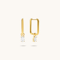 Sierra Diamond Hoops - 18K Gold Plated