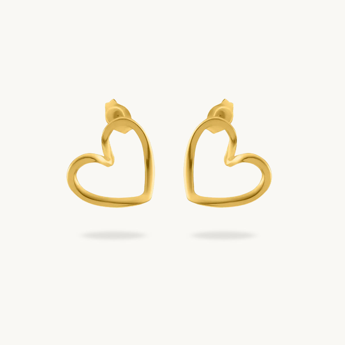 Love Loop Studs - 18K Gold Plated image 1