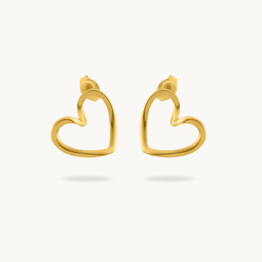 Love Loop Studs - 18K Gold Plated image 1
