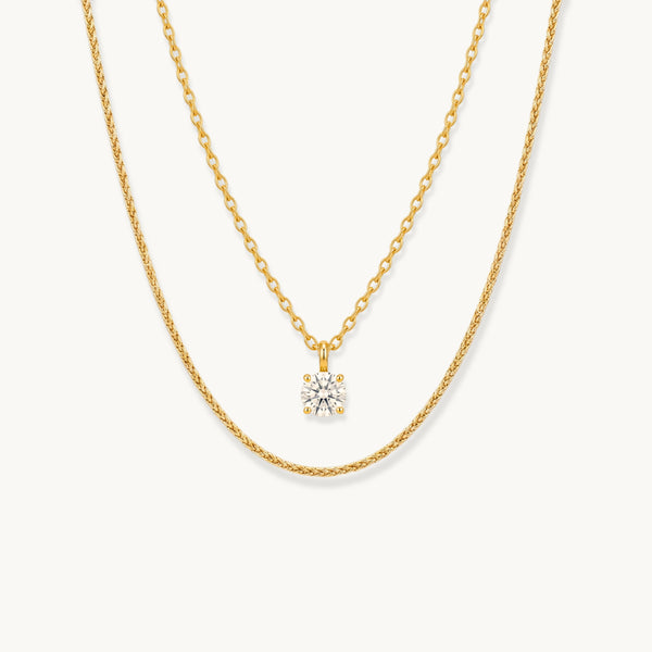 Twin Flow Necklace - 18k Gold Plated