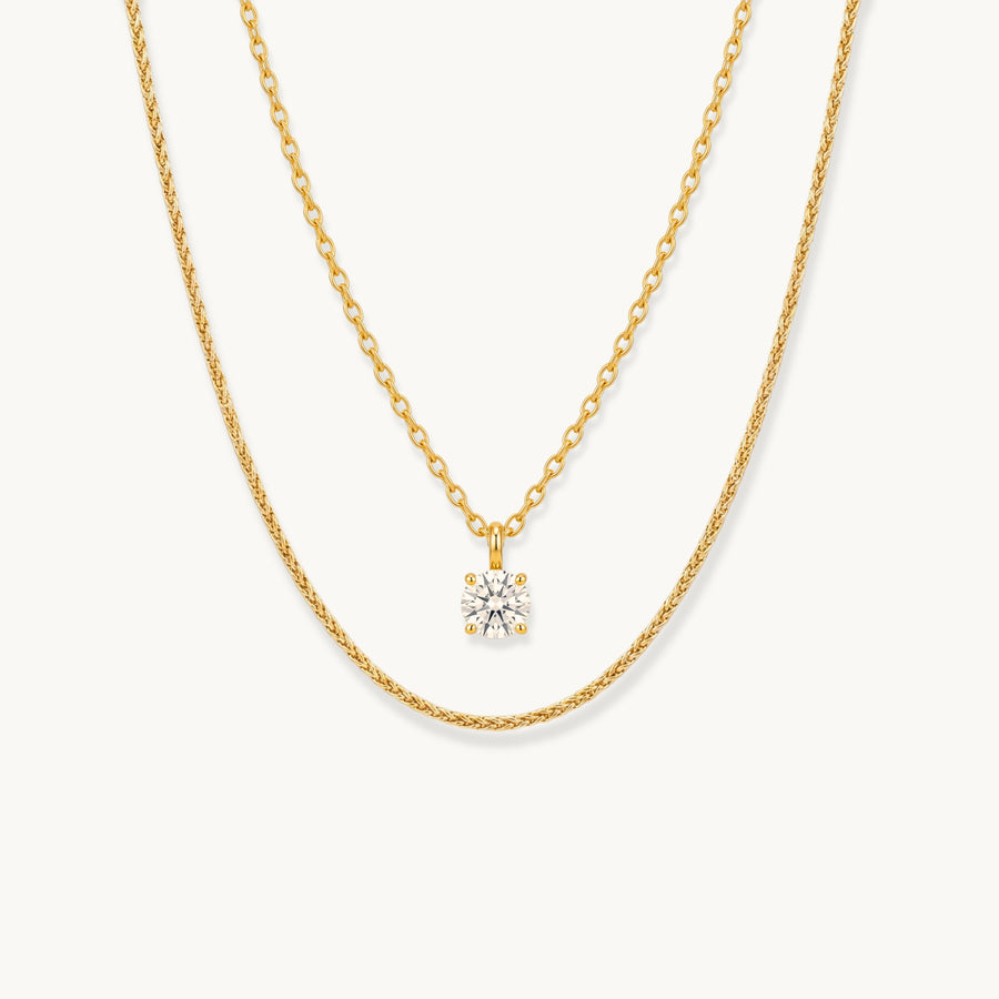 Twin Flow Necklace - 18k Gold Plated image 1